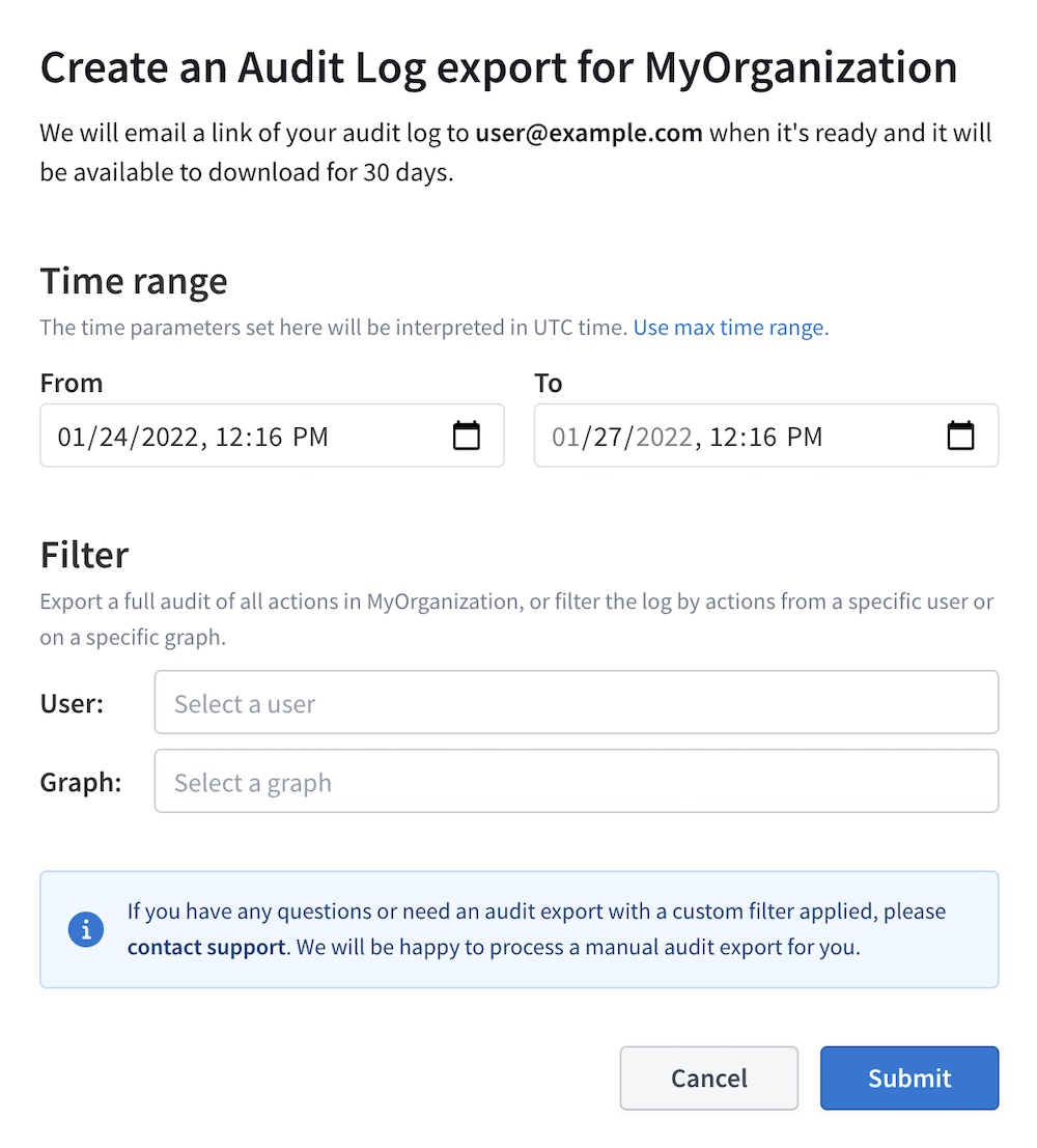 Apollo Studio Audit Log